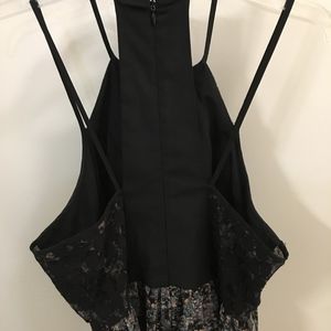BCBGeneration Dresses - Black and Blue Floral Sun Dress BCBGeneration Dresses - Black and Blue Floral Sun Dress